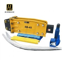Casse-roche hydraulique robuste de type supérieur SB45 pour démolition urbaine, pour excavatrices de 7 à 14 tonnes (PC110, PC120)