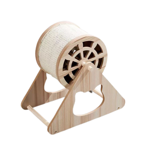 Juguetes personalizados para gatos: rueda de la fortuna de madera maciza, rascador de sisal, poste vertical para afilar garras, estructura de escalada para gatos - Product Image 1