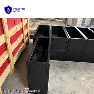 Уличный современный прочный легкосборный алюминиевый большой прямоугольный ящик для растений на заказ для коммерческих и общественных пространств - Product Image 3