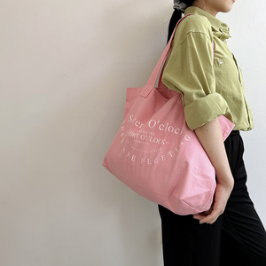 Large Cotton Canvas <b>Tote</b> <b>Bag</b> <b>with</b> Zipper <b>Pocket</b> Custom Logo Women's Gift for Shoulder Support Made in China - Product Image 2