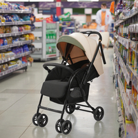 Poussette poussette en alliage d'aluminium pliable personnalisée pour bébé de 0 à 3 ans pour les courses de bébé