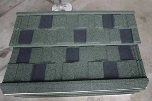 La Chine fabricant pas cher prix couleur pierre enduit métal acier bardeaux <span class=keywords><strong>de</strong></span> toiture feuille/tuiles avec Bach - Product Image 3