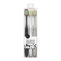 Brosse à dents à tête large multicolore pour adultes dents et gencives sensibles