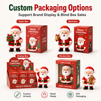 Figura de Papá Noel Navideña Personalizada, Lindos Juguetes de Caja Sorpresa, Mini Figura de Vinilo PVC, Regalo Promocional Navideño Personalizable