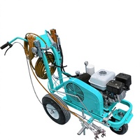 Pistolet pulvérisateur automatique à poussée manuelle, machine à peinture à froid à moteur hydraulique pour marquage routier avec haute efficacité