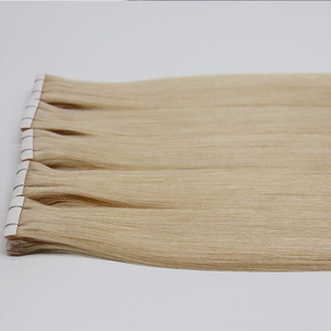 Precio de fábrica Doble sedoso recto Cabello humano Cutícula Cinta invisible en extensiones de cabello Cabello humano - Product Image 1