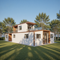 Maison conteneur extensible de luxe sur mesure OEM, 3 chambres, préfabriquée, modulaire, ignifuge et étanche pour usage résidentiel en villa