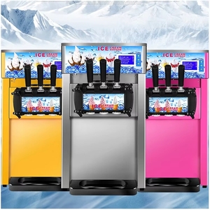 Machine à glaces molles commerciale 3 saveurs, machine à gelato et yaourt glacé pour café, restaurant, boutique - Product Image 4