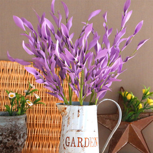 Ramo di Salice Artificiale in PE 55cm con Foglie Rosa, Gialle e Viola per Decorazioni di Ringraziamento, Casa e Feste - Product Image 2