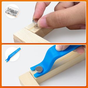 Set di 24 Barre Telaio in Legno per Tela, 12 Set da 6 Misure Diverse, con 60 Punti da Fissaggio e Kit per Telaio da Ricamo a Punto Croce con Ago Rimuovi-Punti - Product Image 2