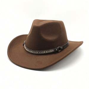 Nouveau Chapeau de Cowboy Vintage Jazz en Feutre pour Hommes et Femmes, Collection Automne Hiver et Été - Product Image 3