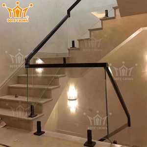 <span class=keywords><strong>Scala</strong></span> Moderna in Vetro Temperato e Acciaio Inossidabile con Ringhiera in Vetro, per Interni di Hotel, Design Ecologico e Durevole - Product Image 3
