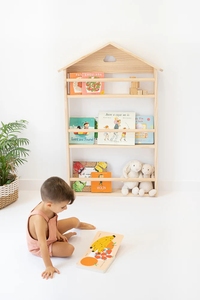 Cloud and House Design Étagère à livres en bois 3 pneus avec pour <span class=keywords><strong>chambre</strong></span> d'enfants - Product Image 4