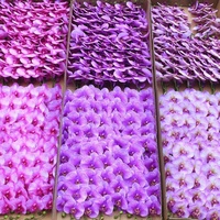 Orchidées artificielles Latex, pièces, 9 têtes, impression 3D, véritables têtes, pour mariage, pour centre de table
