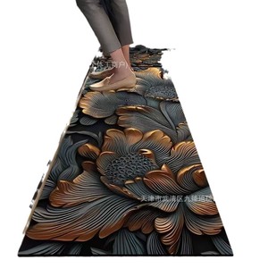 Alfombra de Cocina Floral Rectangular Antideslizante de Tierra de Diatomeas para Entrada del Hogar - Product Image 5