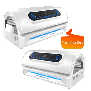 New Technology Popular Lamp Tanning Beds Sunbed Lying Tanning Beds Horizontal Solarium Tanning Machine for Gym Equipment