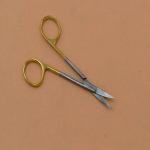 กรรไกรตัดเยื่อแก้ว Iris Scissors Supercut TC ชุบทอง สแตนเลสสตีล ด้ามจับแบบแมนนวล สำหรับงานผ่าตัดที่ต้องการความแม่นยำ - Product Image 1