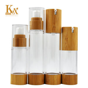 Embalagem Cosmética Biodegradável de Bambu 15ml 30ml 50ml Frasco de Bomba de Loção Sem Ar - Product Image 4