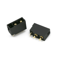 Amass alta calidad XT30(2 + 2)-F XT30(2 + 2) XT30(2 + 2) conectores de alimentación de la PW-M negro para modelos RC
