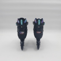 Patins à roulettes lumineux pour enfants, 4 roues en PU à rebond élevé, réglables, pour débutants, chaussures de patinage d'extérieur, qualité durable