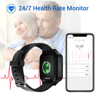 Montre Connectée 4G 2032 pour Personnes Âgées, Compatible Android, Carte SIM, Suivi GPS, ECG, Moniteur de Fréquence Cardiaque, SOS Santé