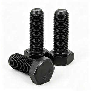 Vis hexagonales entièrement filetées haute résistance Bo Pin Company, grade 12.9, 150 mm, GBT 5783-2016, fixations pour la construction - Product Image 1