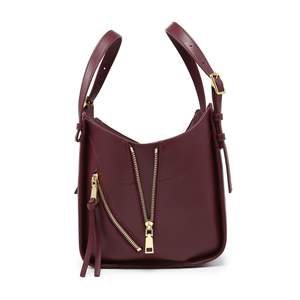 Sac à main bandoulière vintage en cuir végétalien PU résistant à l'eau avec fermeture éclair, petit MOQ, pour femme, avec deux sangles réglables, style hobo moderne - Product Image 5