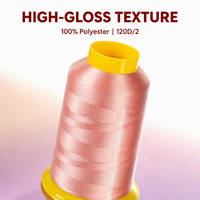 Fil à broder 100% polyester 120D/2 40WT 4000 yards multicolores en stock haute résistance pour broderie informatisée
