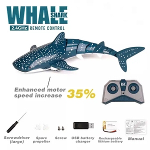Jinying Vente en gros Jouet télécommandé animal marin 2.4G étanche pour enfants, modèle requin de simulation - Product Image 5