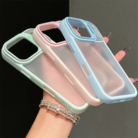 Coque transparente pour iPhone 17 Pro Max avec béquille intégrée pour objectif, protection antichoc avec cadre doux pour la peau