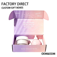 Caja de Envío de Cartón Corrugado Rosa y Morado con Logotipo Personalizado, Venta al Por Mayor Directa de Fábrica, Caja de Embalaje con Inserto de Cartón para Productos de Cuidado de la Piel