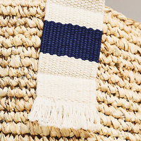Sac fourre-tout en paille tressée pour femmes, rayures colorées, été, voyage, shopping, sac de plage personnalisé en raphia