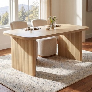 Mesa Consola de Madera Rectangular, Independiente, con Estante Sólido y Diseño sin Respaldo - Product Image 1