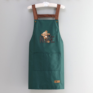Waterproof Oil Proof Apron Unisex Kitchen Cooking Waistband Solid Color Simple Design Large Suspenders Restaurant Work Uniform - Product Image 4