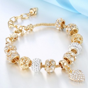 Popular Hot Sale <b>Bracelet</b> Female DIY Alloy Big Hole <b>Beaded</b> <b>Bracelet</b> 18k Rose Gold Bangles Jewelry Handmade <b>Bracelets</b> - Product Image 2