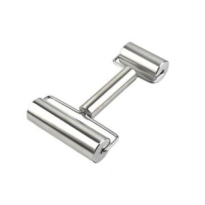 Stainless Steel Silver Eco-friendly Non-stick Stocked <b>Rolling</b> <b>Pin</b> Dough Pastry Roller Kitchen Baking Tools Customizable - Product Image 2