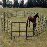 Haute qualité 6ft 12ft Heavy Duty utilisé panneaux de clôture de cheval en métal panneaux de stylo ronds panneaux de bétail de bétail panneaux de corral de cheval