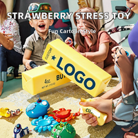 Nouveaux jouets anti-stress en plastique écologique tendance, en PU souple, en forme de grande fraise, pour enfants et adultes