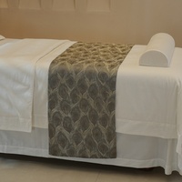 Chemin de lit moderne décoratif motif plumes de paon pour la maison, la chambre et l'hôtel
