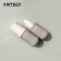 Flacon pulvérisateur à brume fine en PET gris, forme capsule, 60 ml, 100 ml, à paroi épaisse, luxe, nouvelle collection, vente chaude, emballage plastique personnalisé