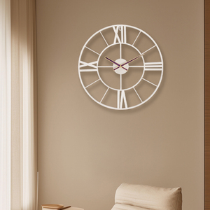 Bán Buôn 22-Inch/56-Cm Cổ Điển Phòng Khách Kim Loại Trang Trí Đồng Hồ Treo Tường Với La Mã Chữ Số Và Kim Loại Hình Học Đồng Hồ Tường - Product Image 6