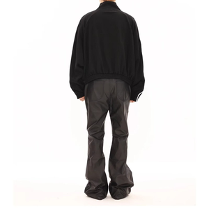 <span class=keywords><strong>Pantaloni</strong></span> a Zampa d'Elefante <span class=keywords><strong>in</strong></span> <span class=keywords><strong>Pelle</strong></span> PU di Alta Qualità per Uomo, <span class=keywords><strong>con</strong></span> <span class=keywords><strong>Elastico</strong></span> <span class=keywords><strong>in</strong></span> Vita, Stile Vintage <span class=keywords><strong>in</strong></span> Tinta Unita - Product Image 5