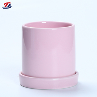 Petit Pot de fleurs décoratif en céramique, personnalisé, bon marché, Pots blancs de plantes avec trou de Drainage