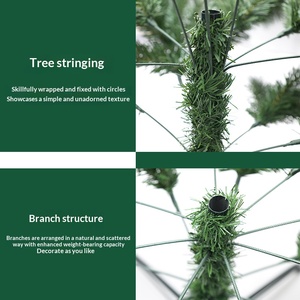 Árbol de Navidad con Punta Puntiaguda, Decorado con Nieve, Piñas y Bayas Rojas, para Hoteles y Centros Comerciales - Product Image 4