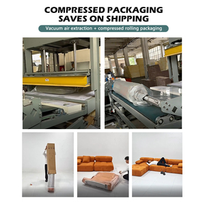 Modern Fabric Convertible <strong>Sleeper</strong> Couch <strong>Double</strong> Boneless Couch Living Room Sofas Foam Compressed Sofa Bed China Furniture - Product Image 5