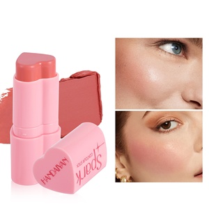 Stick de blush gel tendance aux 8 couleurs changeantes en forme de cœur, illuminateur naturel pour le visage, stick de contour pour le maquillage - Product Image 2