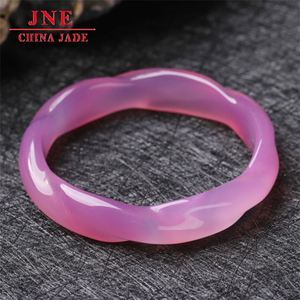 Commercio all'ingrosso della fabbrica calcedonio naturale braccialetto rosa viola Twist braccialetto calcedonio agata <span class=keywords><strong>giada</strong></span> all'ingrosso - Product Image 2