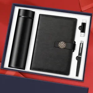 new product ideas 2024 corporate gift set with notebook pen USB and vacuum cup custom logo gift set gift items for business