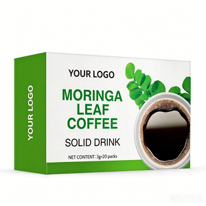 Café Negro Instantáneo con Hojas de Moringa Naturales, Sabor Chocolate, Suplemento Herbal <span class=keywords><strong>para</strong></span> <span class=keywords><strong>el</strong></span> Bienestar Corporal, Personalizable OEM - Product Image 1