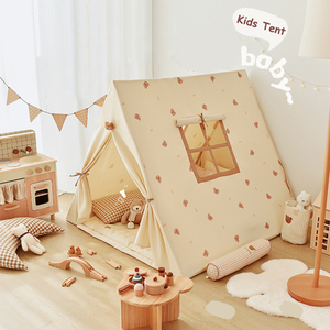 Tienda de campaña <span class=keywords><strong>tipi</strong></span> india beige de algodón para niños, estilo deportivo, para juegos en casa e interiores - Product Image 4